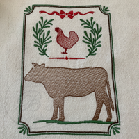 Farm Animals Kitchen Hand Towel